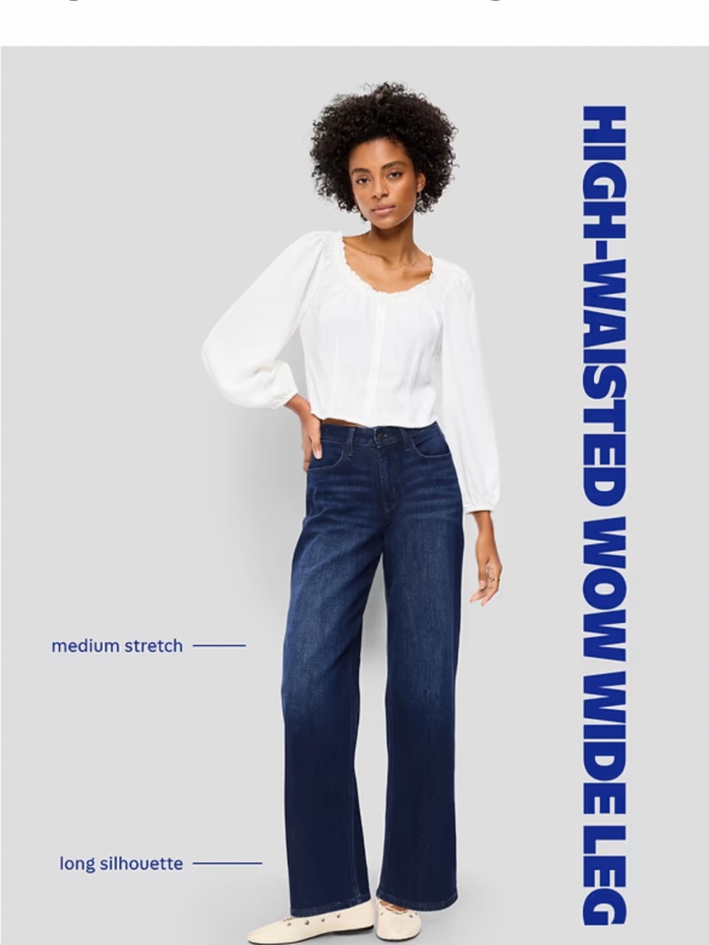 NWT 3 Pairs Old Navy High-Rise Wide Leg Jeans - Blue Jeans